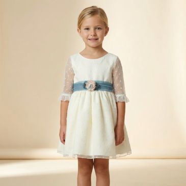 Vestido Infantil Arras Lorena Oceano
