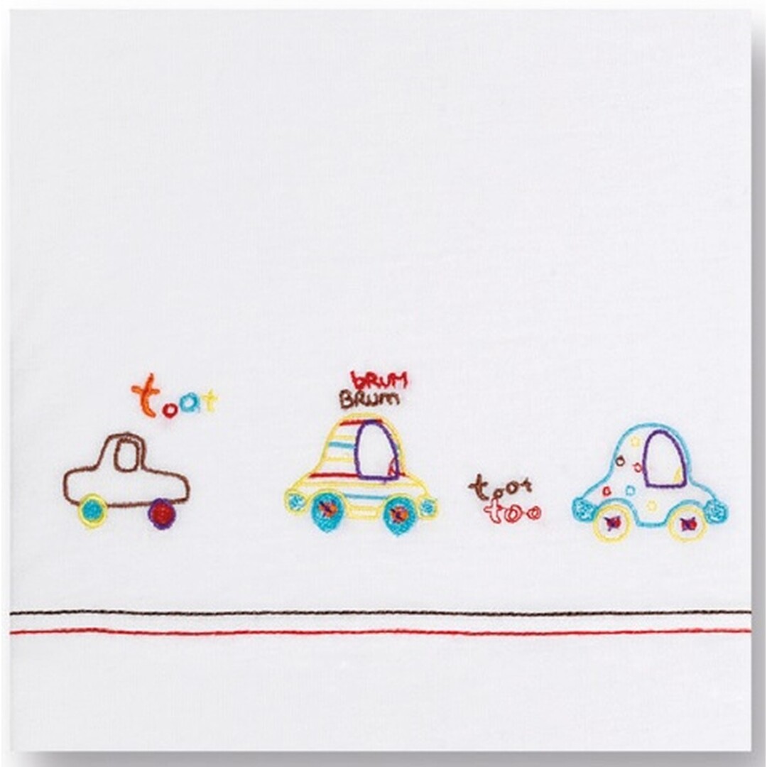 juego de sábanas cuna punto algodón Cars con coches bordados