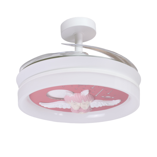 Iluminación LED. Detalle de la luz LED del ventilador Ángel