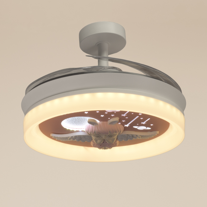 Iluminación ambiente. Modo luz nocturna ventilador Ángel