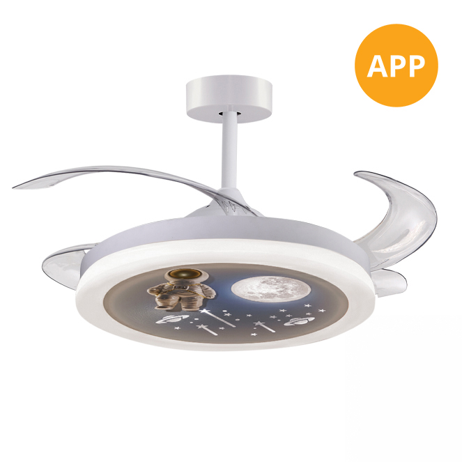 Ventilador de techo infantil Armstrong Mini con luz y palas retráctiles