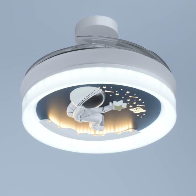 Luz blanca fría. Ventilador Houston luz blanca fría
